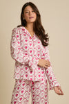 Heart and Bow Pajama Top and Bottom-SIZES MUST MATCH