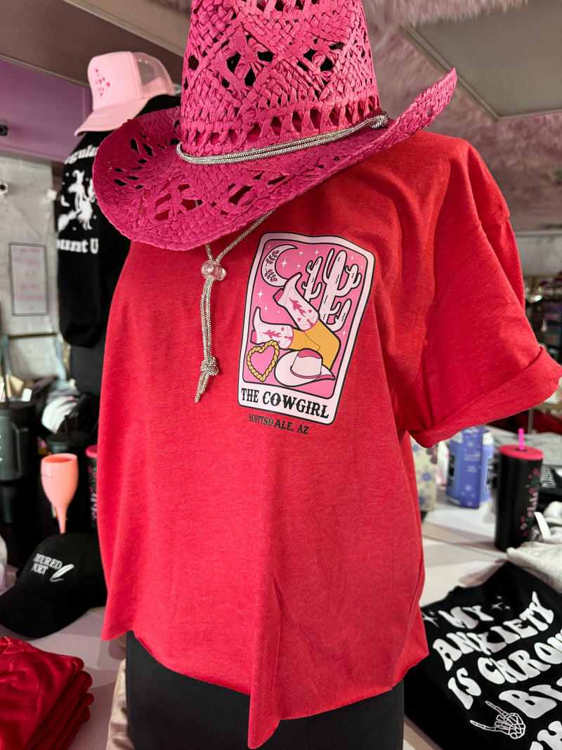 Scottsdale Cowgirl Tarot Red Crop