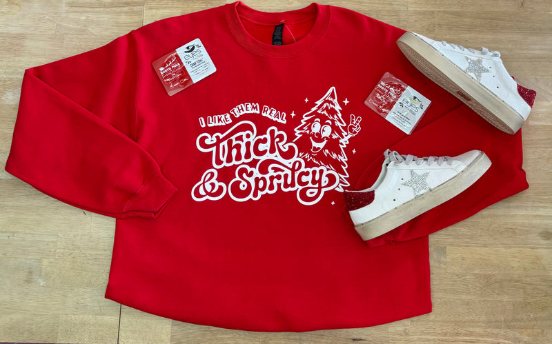 Christmas Tree, Christmas Sweatshirt, Thick and Sprucy