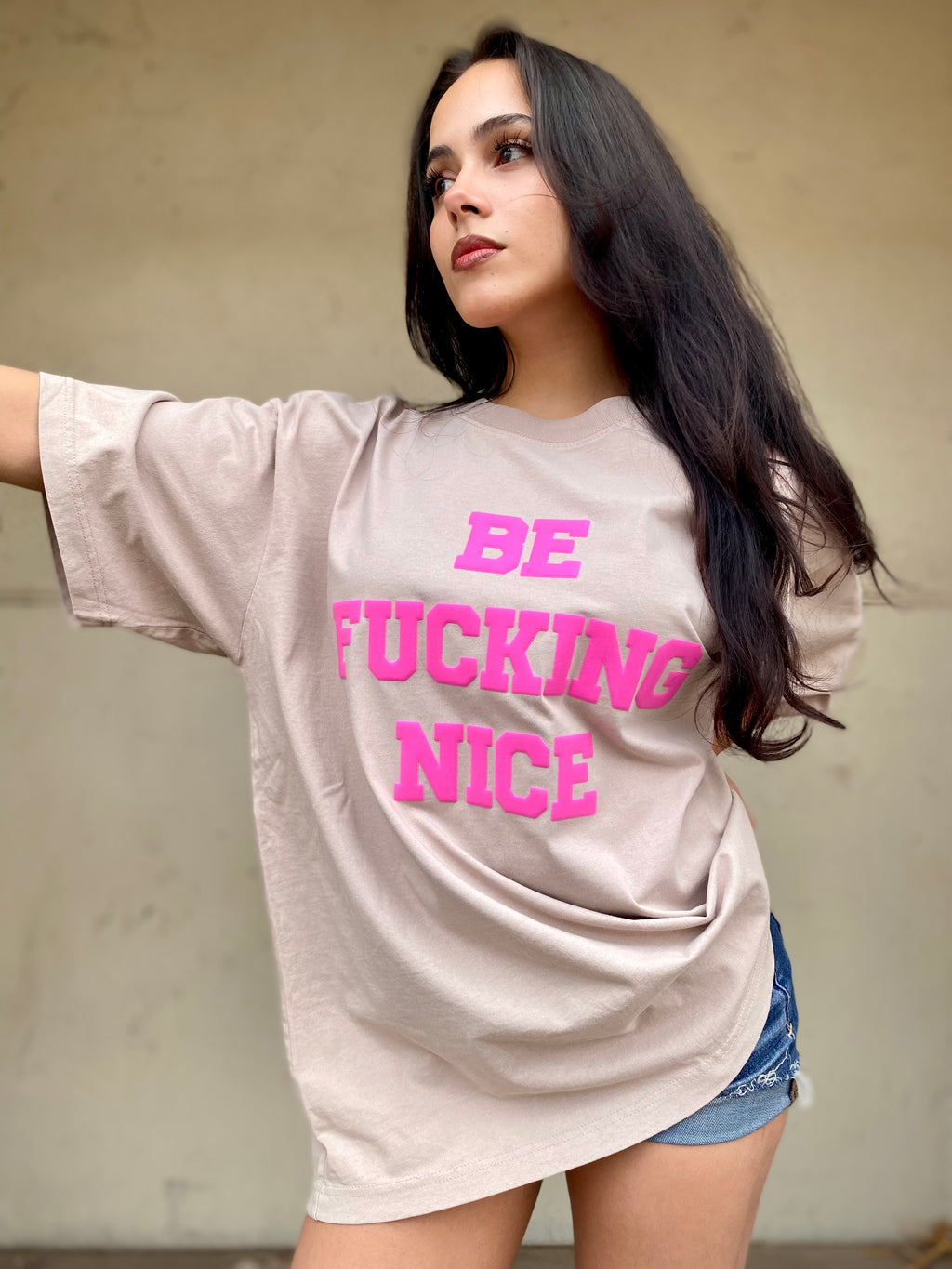 Be Fucking Nice Puffy Print
