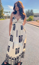 Ivory w/ Black Maxi Dress