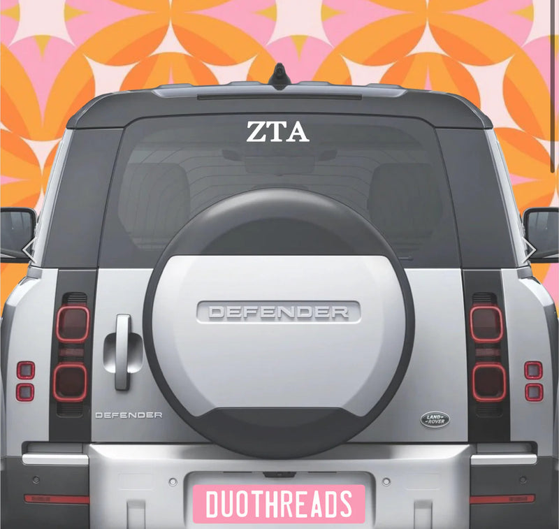 Sorority Car Decal