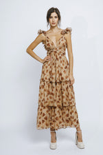 Rose Brown Maxi Dress