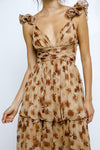 Rose Brown Maxi Dress