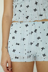 Baby Blue Lace Printed Cami Top