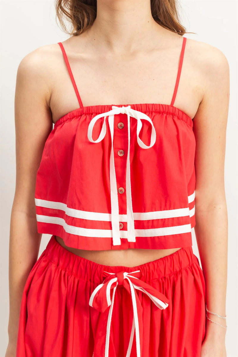 Spaghetti Strap Tank w/Flowy Skirt