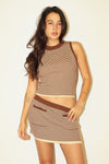 Sleeveless Stripe Knit Tank Top