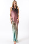 Ombré Cowl Neck Maxi Dress