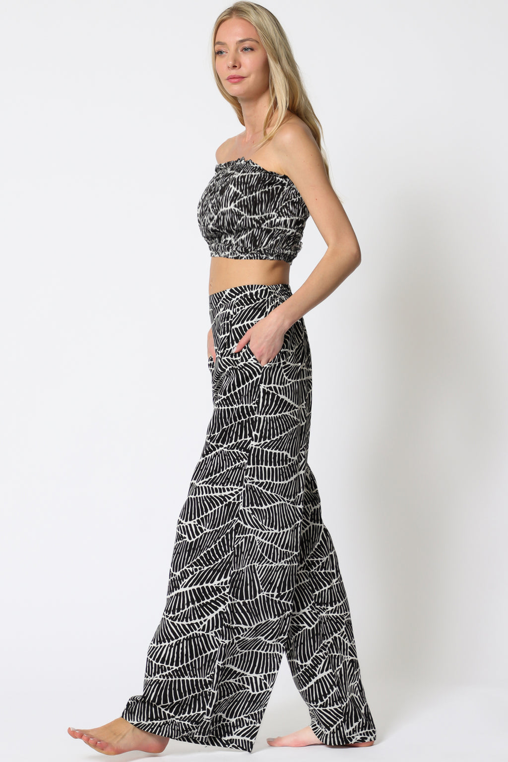 Tube Top w/Wide Leg Jumpsuit