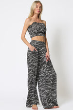 Tube Top w/Wide Leg Jumpsuit