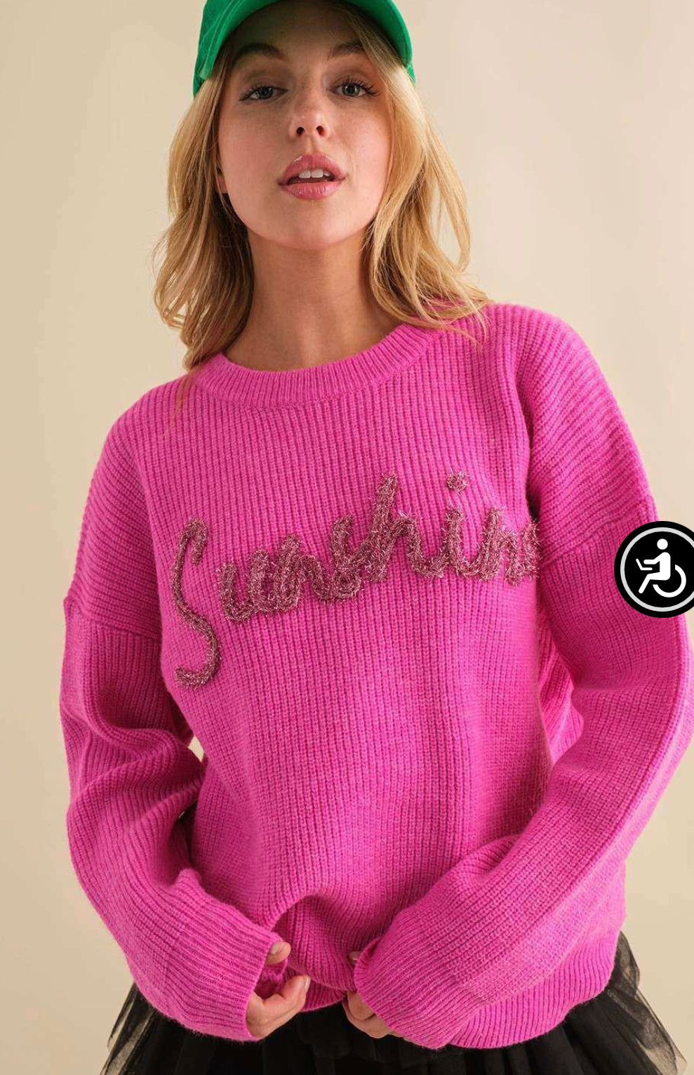 Sunshine Hot Pink Sweater