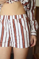 Cream Stripe Boxer Shorts