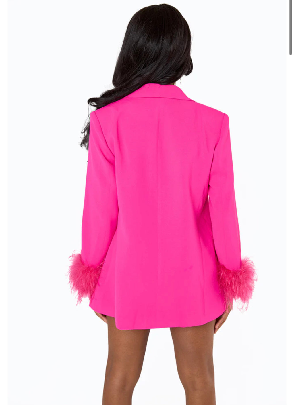Pink Feather Short Suit Set FINAL SALE