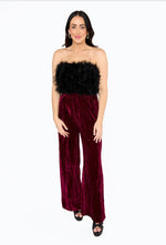 Sondra Cabernet Crushed Velvet Pants