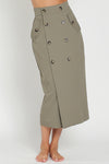 High Waisted Olive Skirt