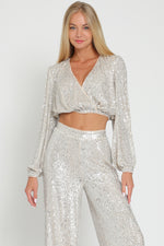 Sequin Long Sleeve Top