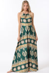Green Halter Maxi Dress
