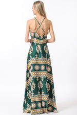 Green Halter Maxi Dress