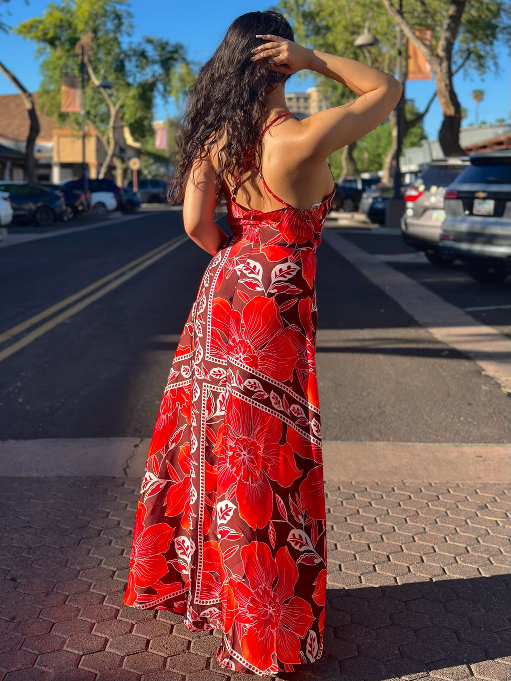 Red Multi Maxi Dress