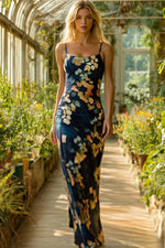 Navy Floral Maxi Dress