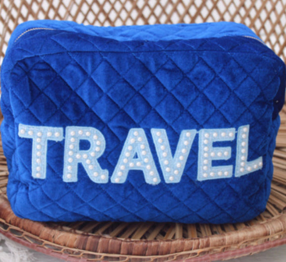 Travel Bag Blue Velvet