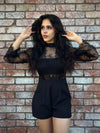 Sheer Lace Black Romper