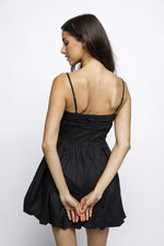 Shiny Sheen Black Shortie Dress