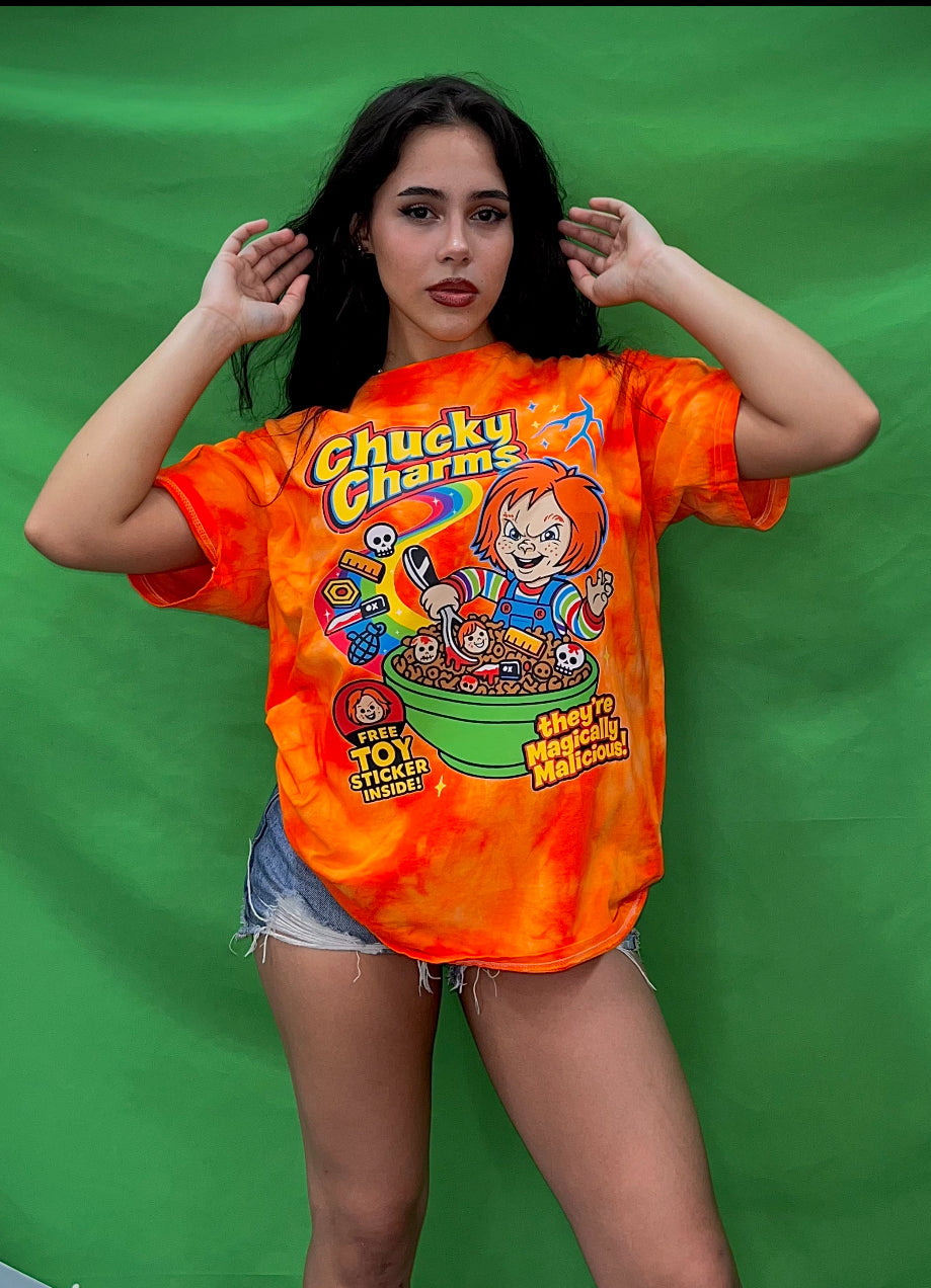 Chucky Charms Tie-Dyed Graphic T-Shirt