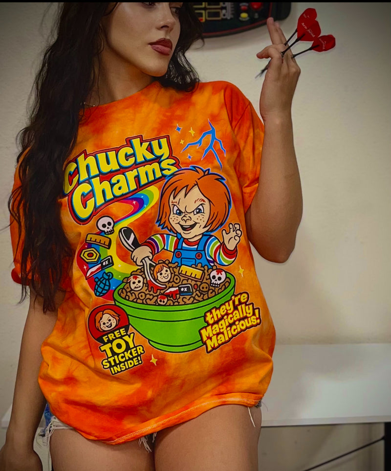 Chucky Charms Tie-Dyed Graphic T-Shirt