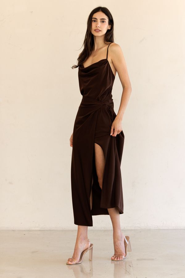Brown Cami Slip Dress