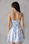 Ivory and Blue Shortie Dress
