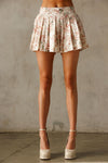 Ivory w/Red Floral Skirt