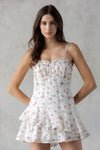 Ivory w/Red Flirty Mini Dress