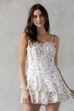 Ivory w/Red Flirty Mini Dress
