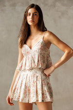 Ivory w/ Red Cami Tank