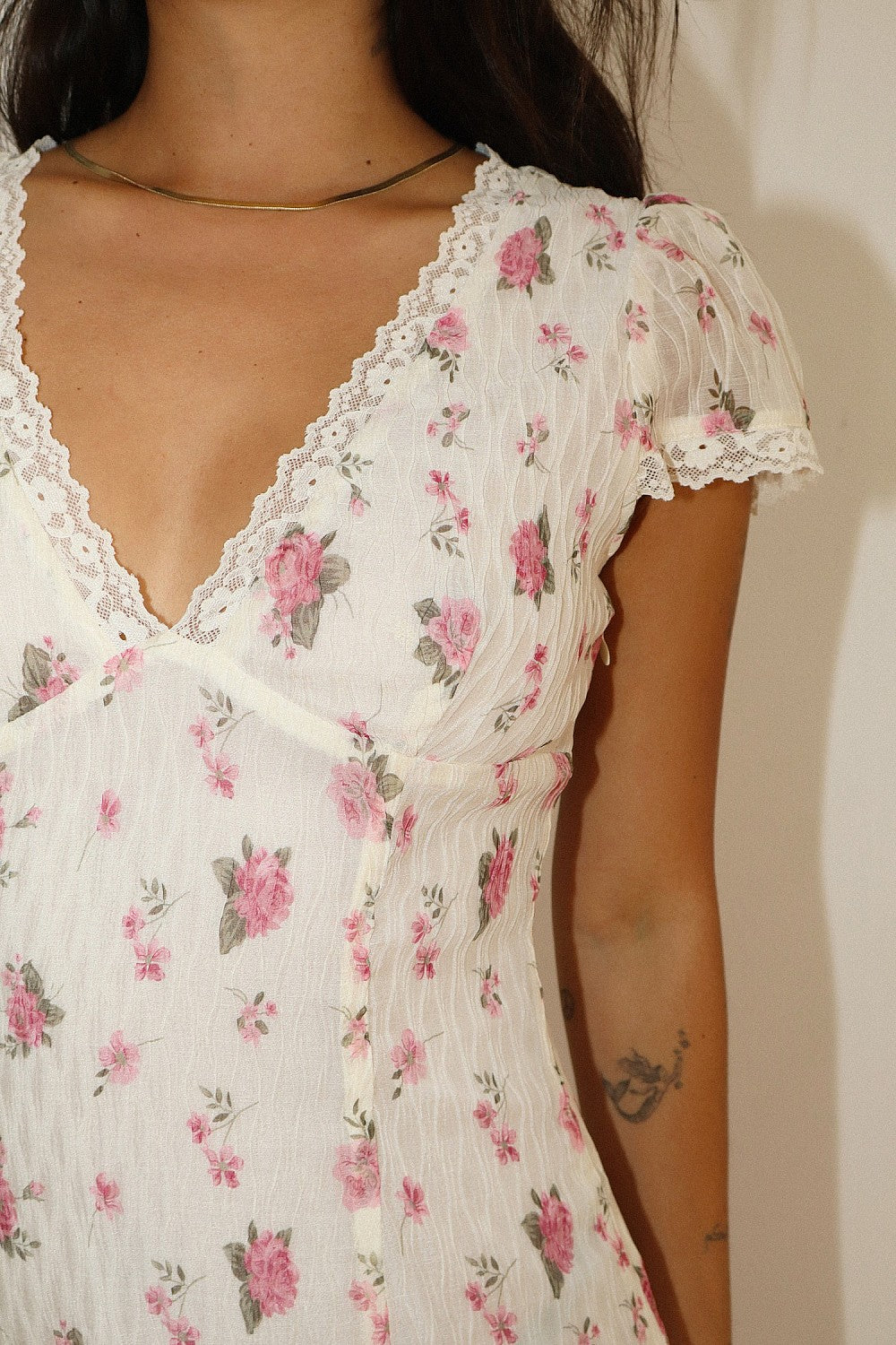 Floral Lace Trim Shortie Dress DROT – Rolling Rack Boutique