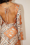 Western Bandana Open Back Dress