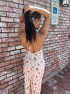 Ivory and Lace Floral Maxi Dress