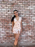 Ivory Floral Mini Dress