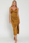 Golden Camel Slip Dress