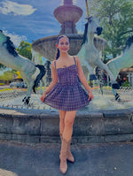 Billie Plaid Milkmaid Mini Dress