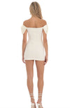 Ivory Off Shoulder Bow Dress