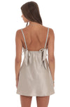 Rhinestone Strap Satin Dress
