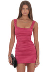 Satin Bodycon Pink Dress