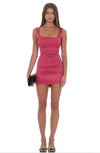 Satin Bodycon Pink Dress