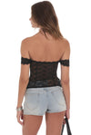 Black Corset Bustier Top