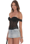 Black Corset Bustier Top