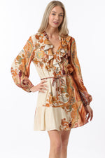 Long Sleeve Ruffle Mini Dress
