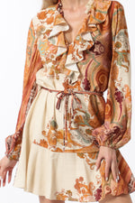 Long Sleeve Ruffle Mini Dress