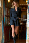 Long Sleeve Belted Romper